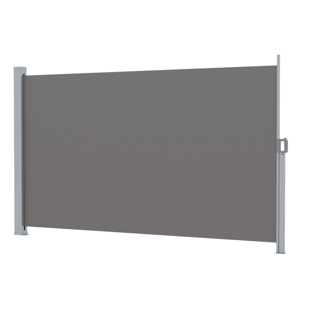 Instahut Side Awning Sun Shade Outdoor Blinds Retractable Screen 2X3M Grey-Home &amp; Garden &gt; Shading-PEROZ Accessories