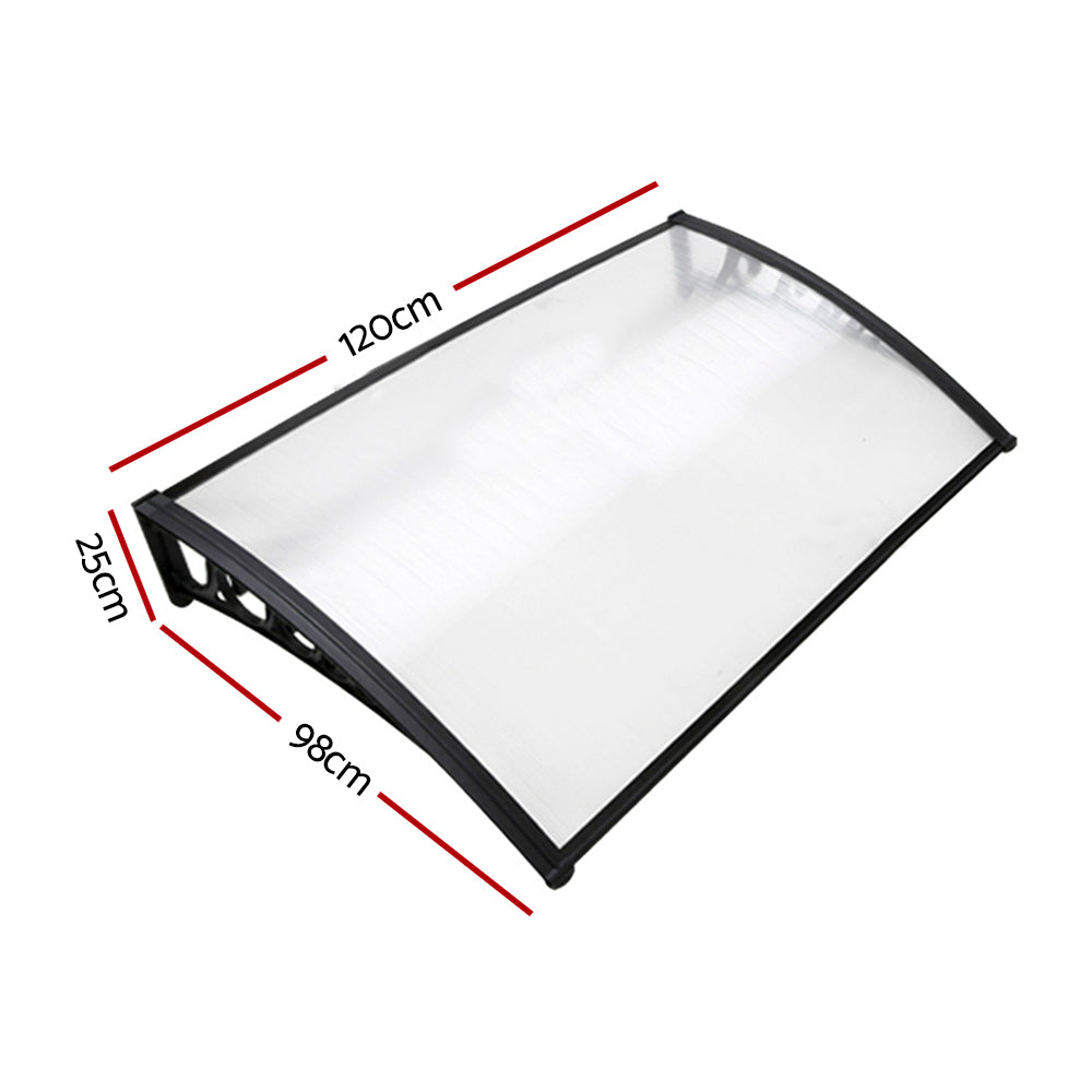 Instahut 1X1.2M Window Door Awning Canopy Rain Cover Sun Shield-Home &amp; Garden &gt; Shading-PEROZ Accessories