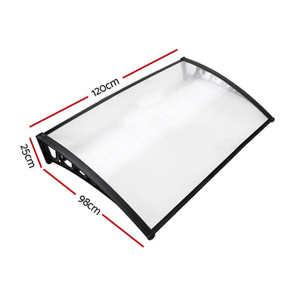 Instahut 1X1.2M Window Door Awning Canopy Rain Cover Sun Shield-Home &amp; Garden &gt; Shading-PEROZ Accessories
