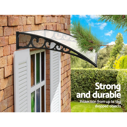 Instahut 1X1.2M Window Door Awning Canopy Rain Cover Sun Shield-Home &amp; Garden &gt; Shading-PEROZ Accessories