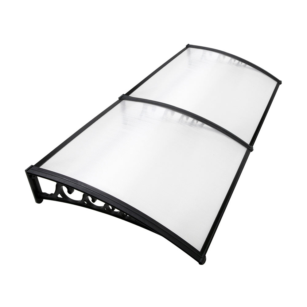 Instahut DIY Window Door Awning Shade 1 x 2m - Transparent-Home &amp; Garden &gt; Shading-PEROZ Accessories