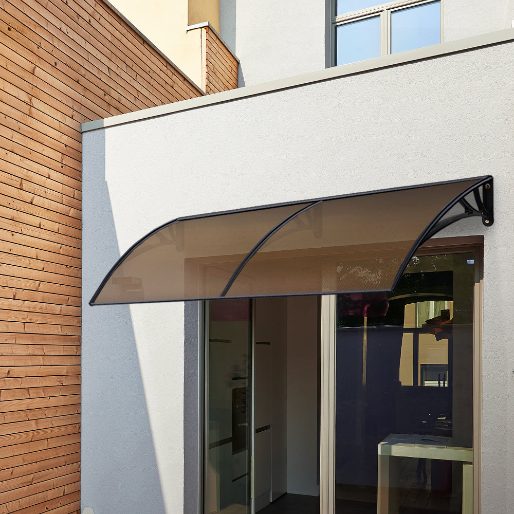 Instahut Window Door Awning Door Canopy Patio UV Sun Shield BROWN 1mx2m DIY-Home &amp; Garden &gt; Shading-PEROZ Accessories