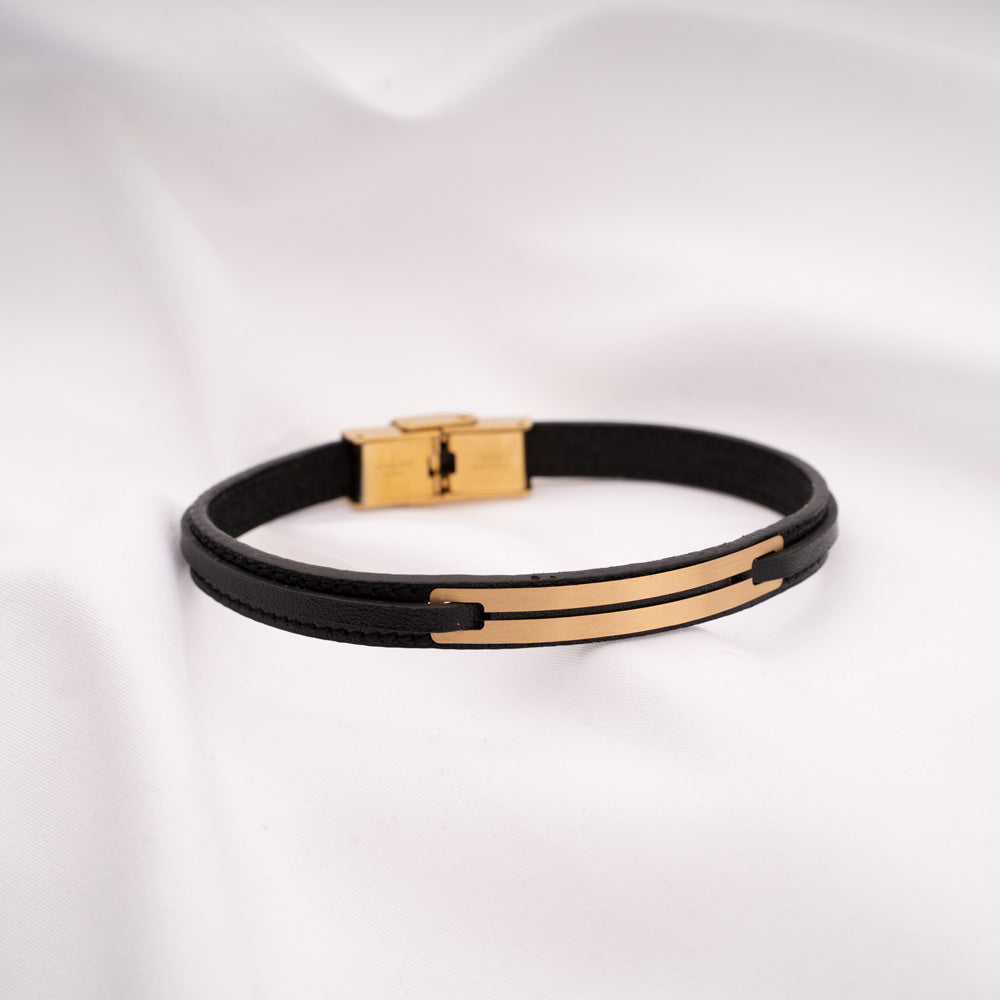 Akira Leather Bracelet Studded | PEROZ Accessories