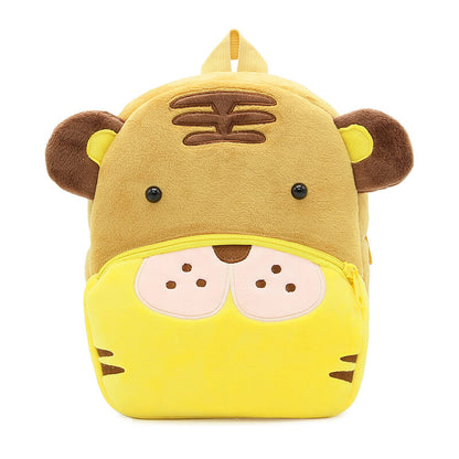 Anykidz 3D Brown Tiger Kids School Backpack Cute Cartoon Animal Style Children Toddler Plush Bag Perfect Accessories For Boys and Girls-Backpacks-PEROZ Accessories