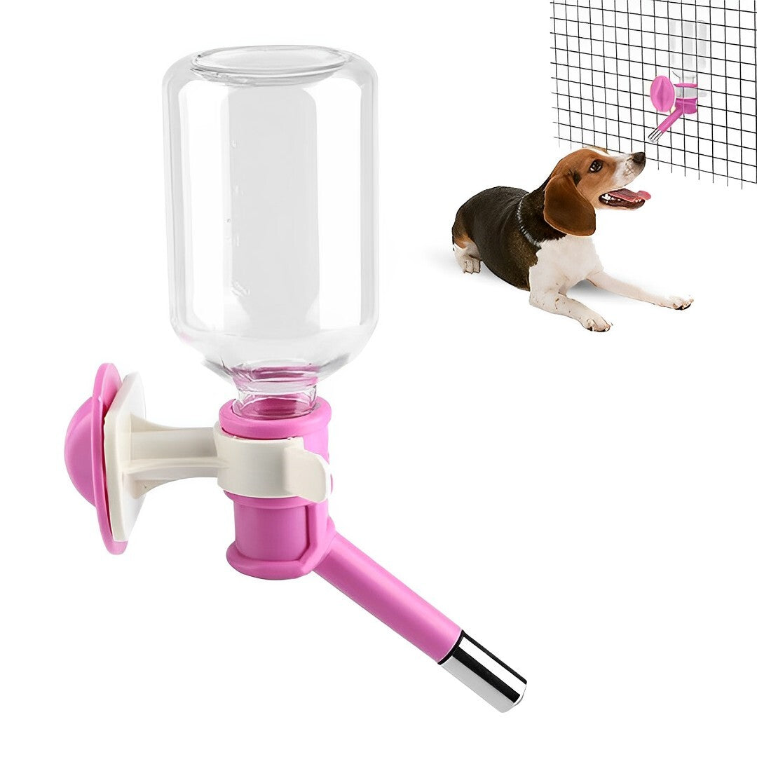 AnyWags Pink Leak-Proof Convenient Hanging Drinking Water Bottle Easy Hydration for Dogs, Cats, and Rabbits Pet-Pet Feeder-PEROZ Accessories