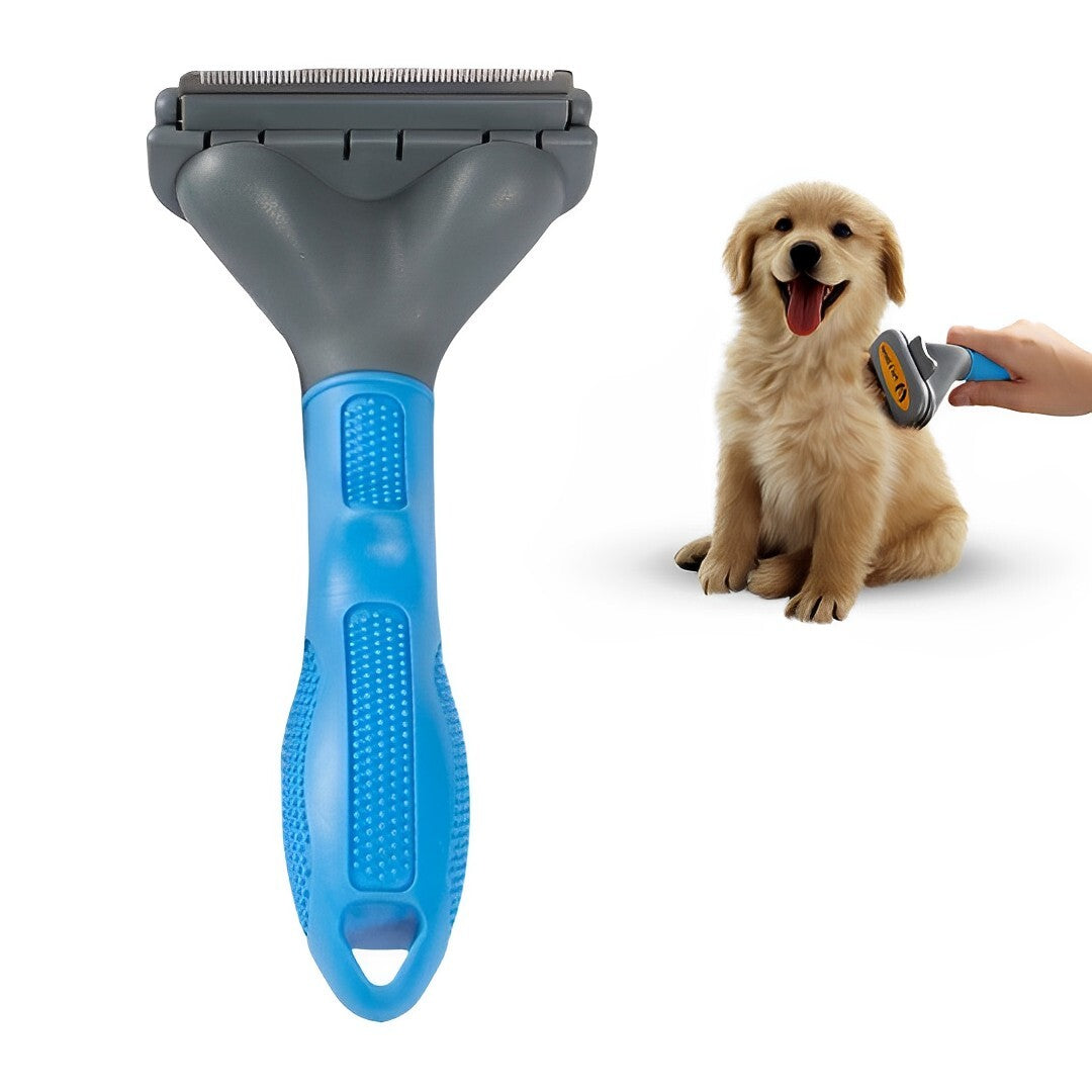 AnyWags Blue Automatic Depilatory Comb Pet Grooming Effortless One-Button Hair Removal Comb-Pet Grooming-PEROZ Accessories