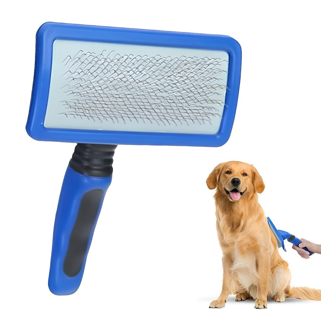 AnyWags Blue Premium Square Head Card Cloth Needle Comb for Pet Grooming Hair Removal Dog Cleaning Tool-Pet Grooming-PEROZ Accessories