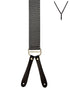 BRACES. Y-Back with Leather Ends. Jacquard Print. Grey. 35mm width.-Braces-PEROZ Accessories