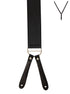 BRACES. Y-Back with Leather Ends. Jacquard Print. Black. 35mm width.-Braces-PEROZ Accessories