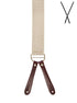 BRACES. X-Back with Leather Ends. Jacquard Print. Beige. 35mm width.-Braces-PEROZ Accessories
