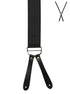 BRACES. X-Back with Leather Ends. Diagonal Stripe Print. Black. 35mm width.-Braces-PEROZ Accessories
