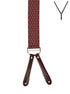 BRACES. Y-Back with Leather Ends. Diamond Print. Red. 35mm width.-Braces-PEROZ Accessories
