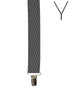 BRACES. Y-Back with Nickel Clips. Diamond Print. Grey. 35mm width.-Braces-PEROZ Accessories