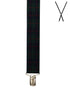 BRACES. X-Back with Nickel Clips. Plaid Print. Navy. 35mm width.-Braces-PEROZ Accessories