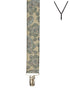 BRACES. Y-Back with Nickel Clips. Paisley Print. Beige. 35mm width.-Braces-PEROZ Accessories