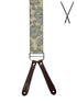 BRACES. X-Back with Leather Ends. Paisley Print. Beige. 35mm width.-Braces-PEROZ Accessories
