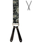 BRACES. X-Back with Leather Ends. Paisley Print. Black. 35mm width.-Braces-PEROZ Accessories