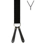 BRACES. Y-Back with Leather Ends. Spot Print. Black. 35mm width.-Braces-PEROZ Accessories