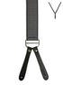 BRACES. Y-Back with Leather Ends. Chevron Print. Black. 35mm width.-Braces-PEROZ Accessories