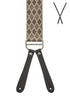 BRACES. X-Back with Leather Ends. Harlequin Print. Beige. 35mm width.-Braces-PEROZ Accessories