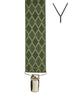 BRACES. Y-Back with Nickel Clips. Harlequin Print. Green. 35mm width.-Braces-PEROZ Accessories