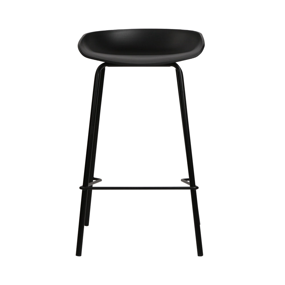 Artiss Set of 2 Metal Bar Stools - Black-Furniture &gt; Bar Stools &amp; Chairs - Peroz Australia - Image - 4