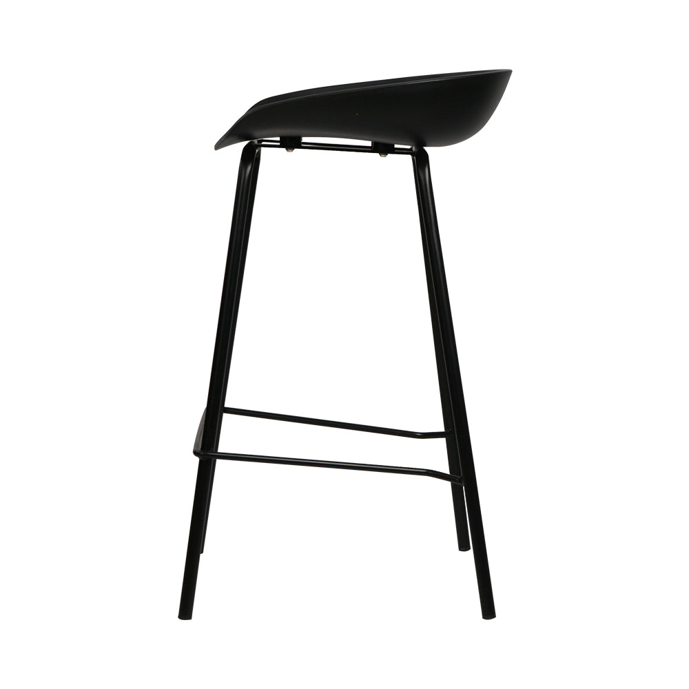 Artiss Set of 2 Metal Bar Stools - Black-Furniture &gt; Bar Stools &amp; Chairs - Peroz Australia - Image - 5