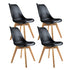 Artiss Set of 4 Padded Dining Chair - Black-Furniture > Dining - Peroz Australia - Image - 1