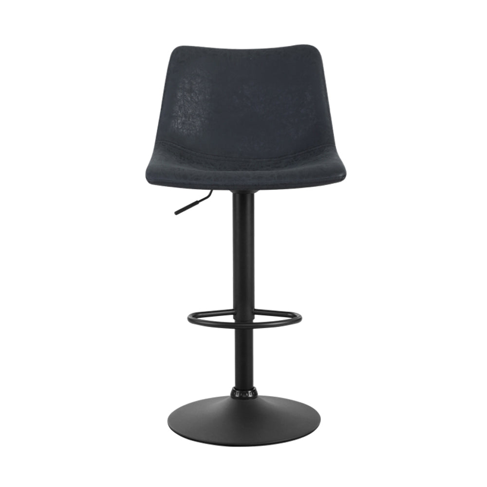 Artiss Set of 2 Bar Stools Gas Lift- Black-Furniture &gt; Bar Stools &amp; Chairs-PEROZ Accessories