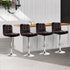 Artiss Set of 4 Bar Stools Gas lift Swivel - Steel and Chocolate-Furniture > Bar Stools & Chairs - Peroz Australia - Image - 1