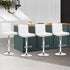 Artiss Set of 4 PU Leather Lined Pattern Bar Stools- White and Chrome-Furniture > Bar Stools & Chairs - Peroz Australia - Image - 8