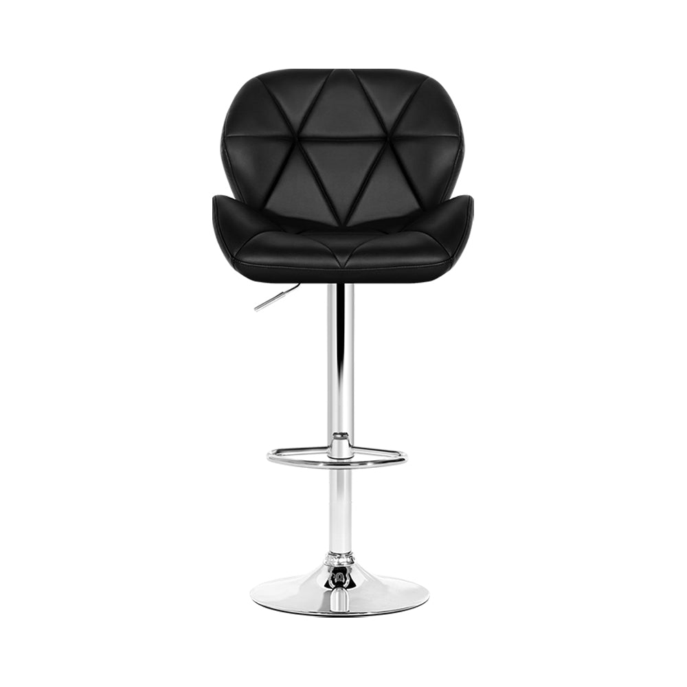 Artiss Set of 2 Kitchen Bar Stools - Black and Chrome-Furniture &gt; Bar Stools &amp; Chairs - Peroz Australia - Image - 4