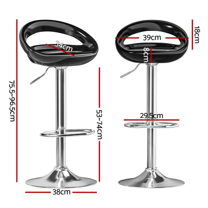 Artiss Bar Stools Kitchen Stool Dining Counter Chairs Gas Lift Swivel x2-Furniture &gt; Bar Stools &amp; Chairs-PEROZ Accessories