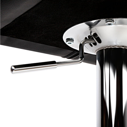 Artiss Set of 2 PU Leather Gas Lift Bar Stools - Black and Chrome-Furniture &gt; Bar Stools &amp; Chairs - Peroz Australia - Image - 7