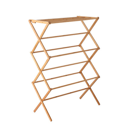 Artiss Clothes Rack Airer Foldable Bamboo Drying Laundry Dryer Garment Hanger-Furniture &gt; Bedroom - Peroz Australia - Image - 2