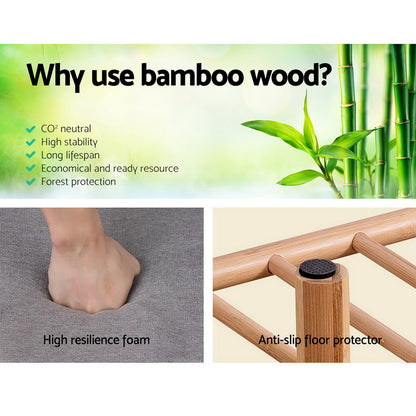 Artiss Shoe Rack Seat Bench Chair Shelf Organisers Bamboo Grey-Furniture &gt; Living Room - Peroz Australia - Image - 6