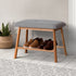 Artiss Shoe Rack Seat Bench Chair Shelf Organisers Bamboo Grey-Furniture > Living Room - Peroz Australia - Image - 1