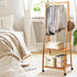 Artiss Bamboo Hanger Stand Wooden Clothes Rack Display Shelf-Furniture > Bedroom - Peroz Australia - Image - 1