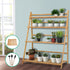Artiss Bamboo Wooden Ladder Shelf Plant Stand Foldable-Furniture > Outdoor - Peroz Australia - Image - 1