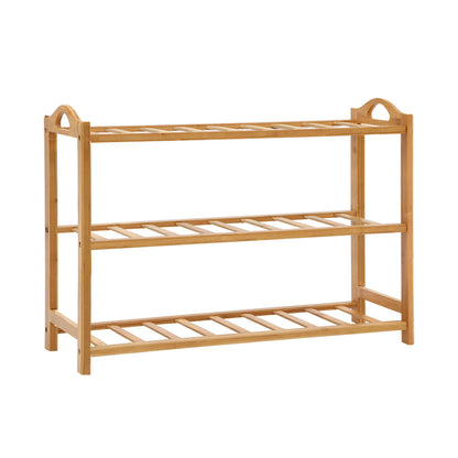 Artiss 3 Tiers Bamboo Shoe Rack Storage Organiser Wooden Shelf Stand Shelves-Furniture &gt; Living Room - Peroz Australia - Image - 2
