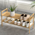 Artiss Shoe Rack Bamboo Storage Cabinet 2 Tiers Portable Organizer Shelf Pine-Home & Garden > Storage-PEROZ Accessories