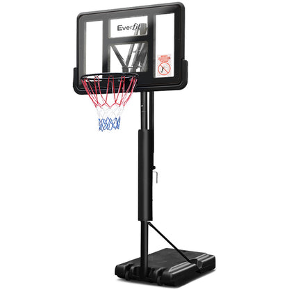 Everfit 3.05M Basketball Hoop Stand System Ring Portable Net Height Adjustable Black-Sports &amp; Fitness &gt; Basketball &amp; Accessories-PEROZ Accessories