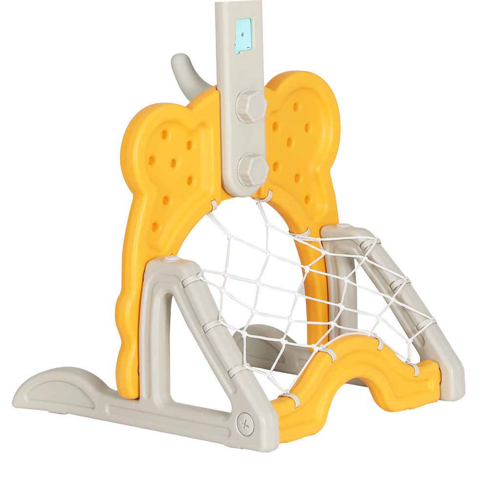 Everfit Kids Basketball Hoop Stand Adjustable 5-in-1 Sports Center Toys Yellow-Sports &amp; Fitness &gt; Basketball &amp; Accessories-PEROZ Accessories
