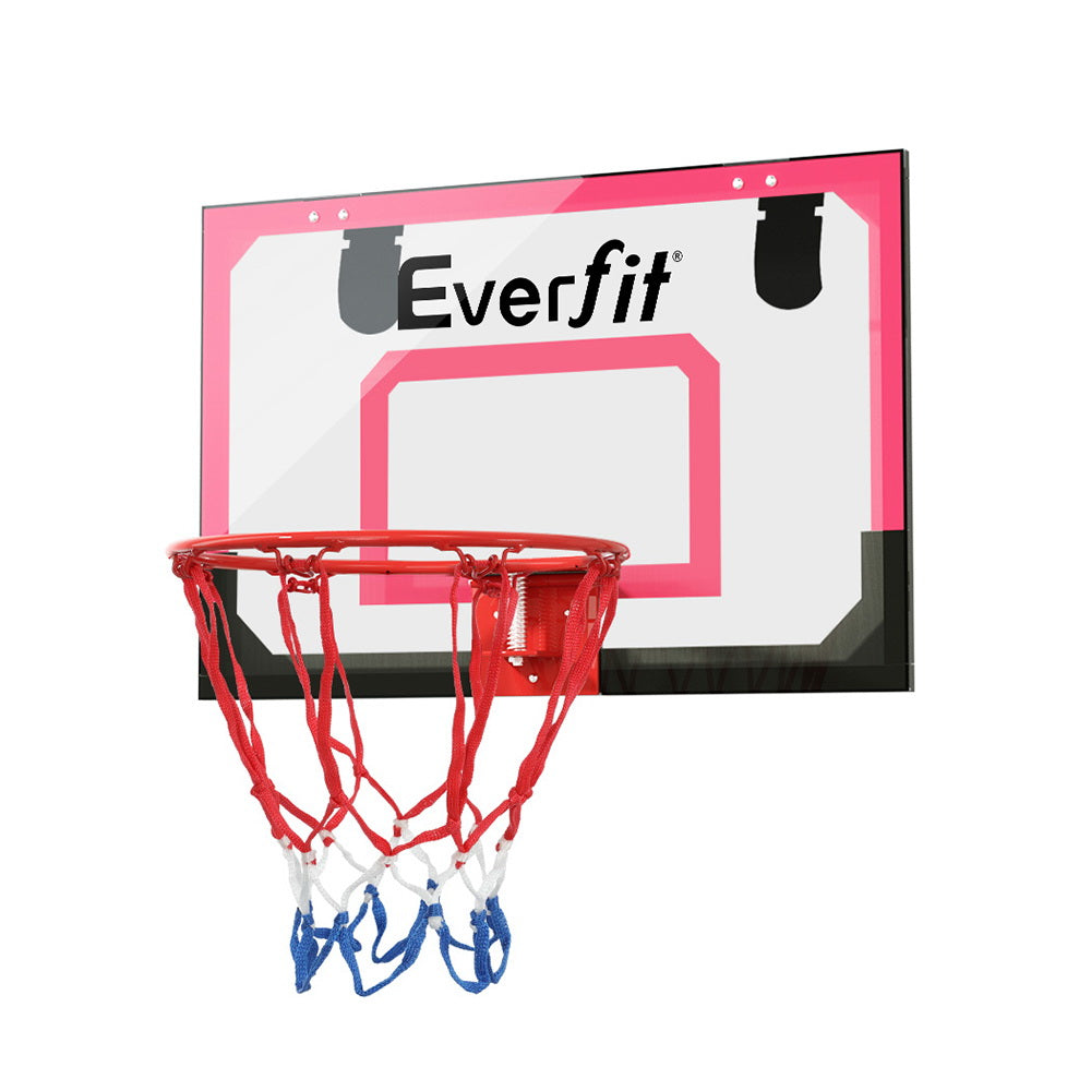 Everfit Mini Basketball Hoop Door Wall Mounted Kids Sports Backboard Indoor Red-Sports &amp; Fitness &gt; Basketball &amp; Accessories-PEROZ Accessories