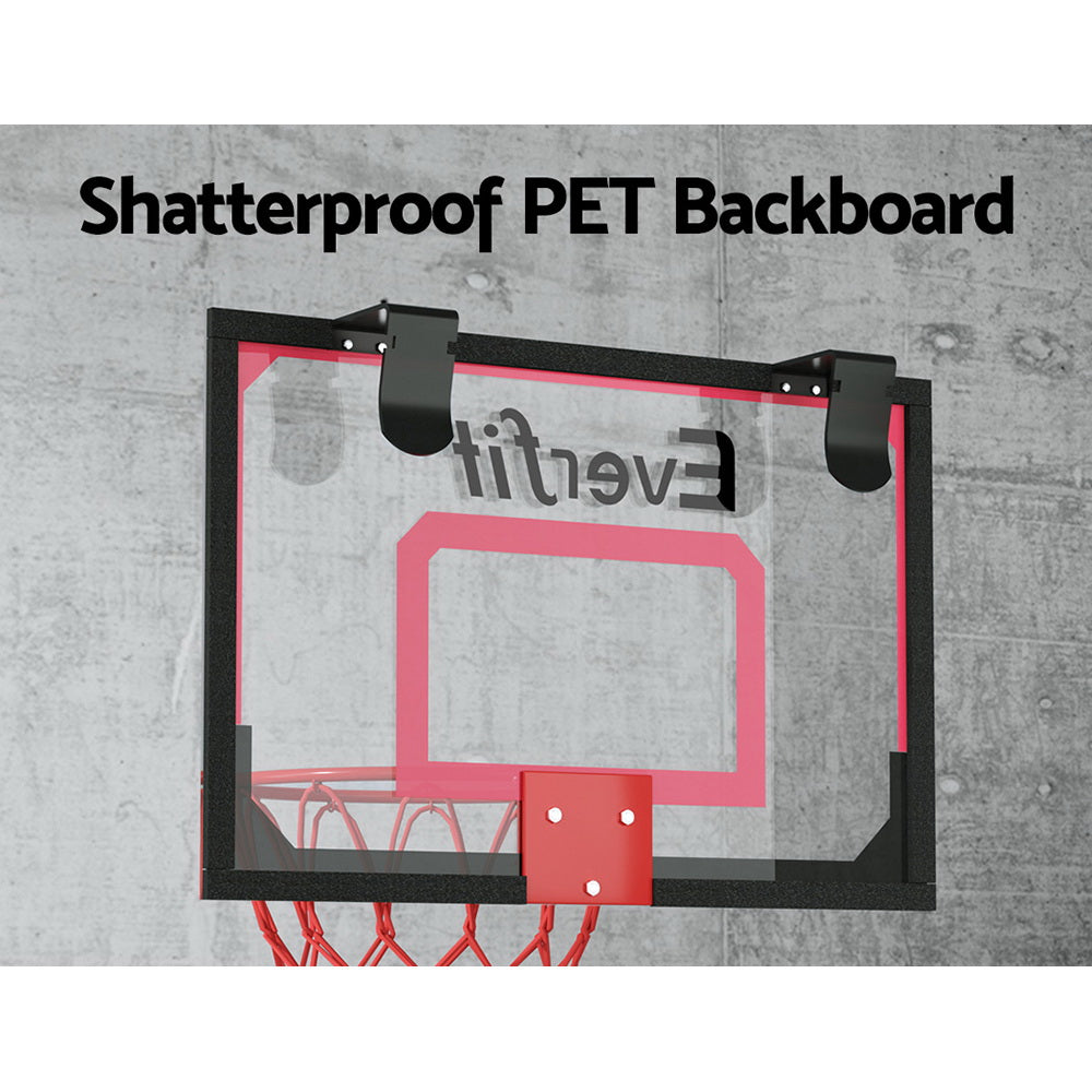 Everfit Mini Basketball Hoop Door Wall Mounted Kids Sports Backboard Indoor Red-Sports &amp; Fitness &gt; Basketball &amp; Accessories-PEROZ Accessories