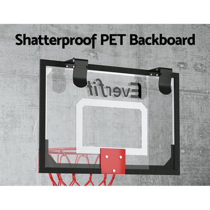 Everfit Mini Basketball Hoop Door Wall Mounted Kids Sport Backboard Indoor Black-Sports &amp; Fitness &gt; Basketball &amp; Accessories-PEROZ Accessories