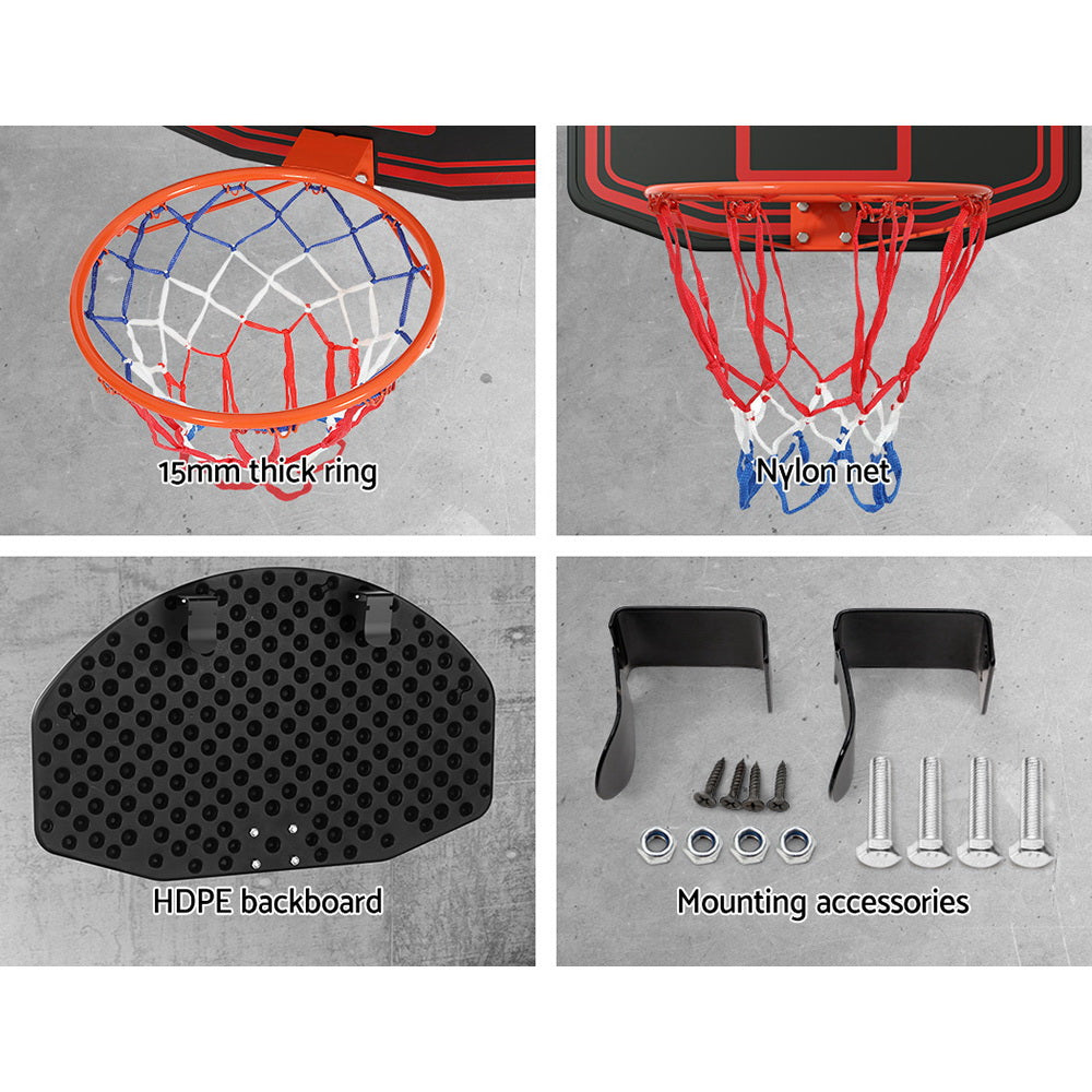Everfit Basketball Hoop Door Wall Mounted Kids Sports Backboard Indoor Outdoor-Sports &amp; Fitness &gt; Basketball &amp; Accessories-PEROZ Accessories