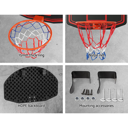 Everfit Basketball Hoop Door Wall Mounted Kids Sports Backboard Indoor Outdoor-Sports &amp; Fitness &gt; Basketball &amp; Accessories-PEROZ Accessories