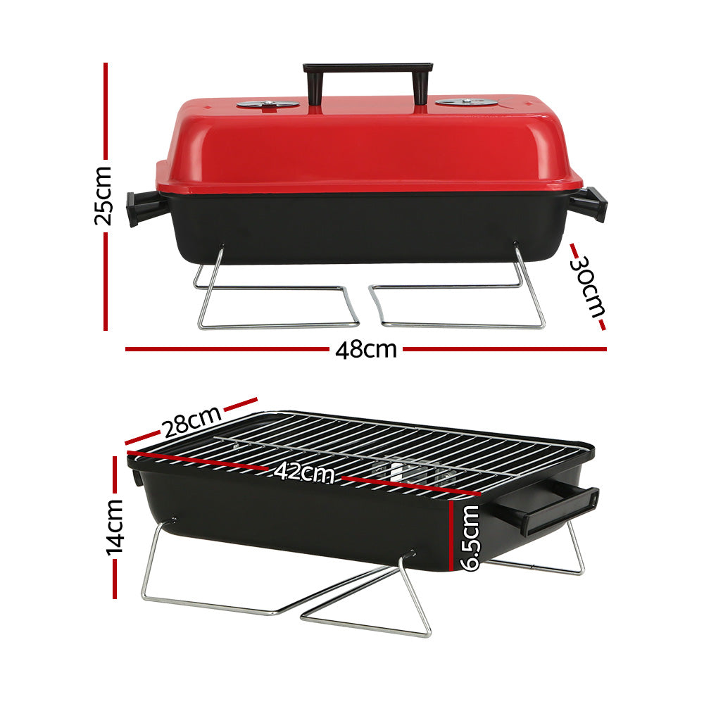 Grillz Charcoal BBQ Portable Grill Camping Barbecue Outdoor Cooking Smoker-Home &amp; Garden &gt; BBQ-PEROZ Accessories