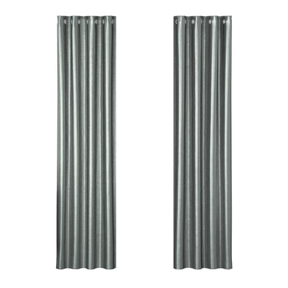Artiss 2X Blockout Curtains Blackout Window Curtain Eyelet 140x230cm Grey-Curtains - Peroz Australia - Image - 2